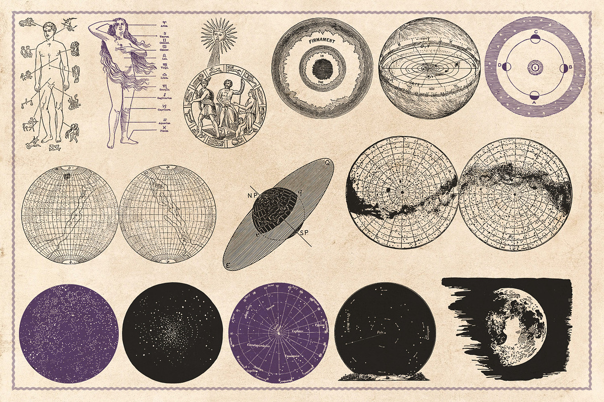 190 Vintage Astrology & Alchemy, an Illustration by Brigantine Designs (Photo 6 of 10)
