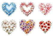 Heart Shaped Flower Clipart Bundle, an Illustration by Pixels.Craft (Thumbnail 6 of 7)