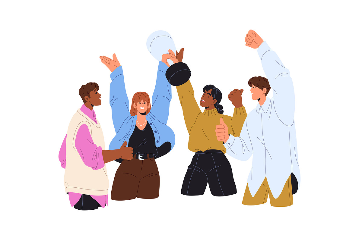 Business teams set. Work success, a Work Illustration by PaperTrident (Photo 5 of 9)