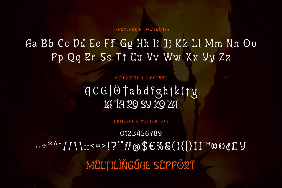 Age Of Taclmat - Fantasy Game Font, a Serif Font by twinstd (Photo 9 of 9)