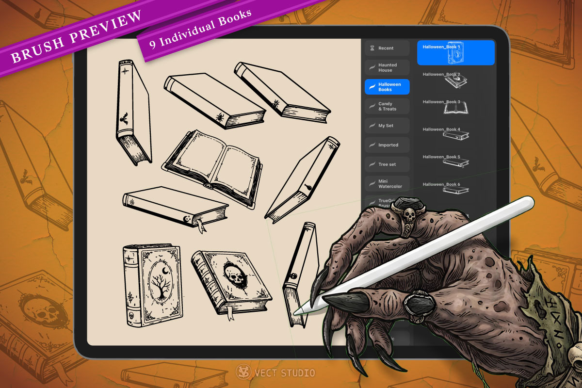 Halloween 209 Stamps Collection, a Brush Add-On by vectstudio (Photo 11 of 39)
