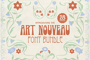 Art Nouveau Font Bundle – 28 Fonts!, a Serif Font by HipFonts (Thumbnail 1 of 10)