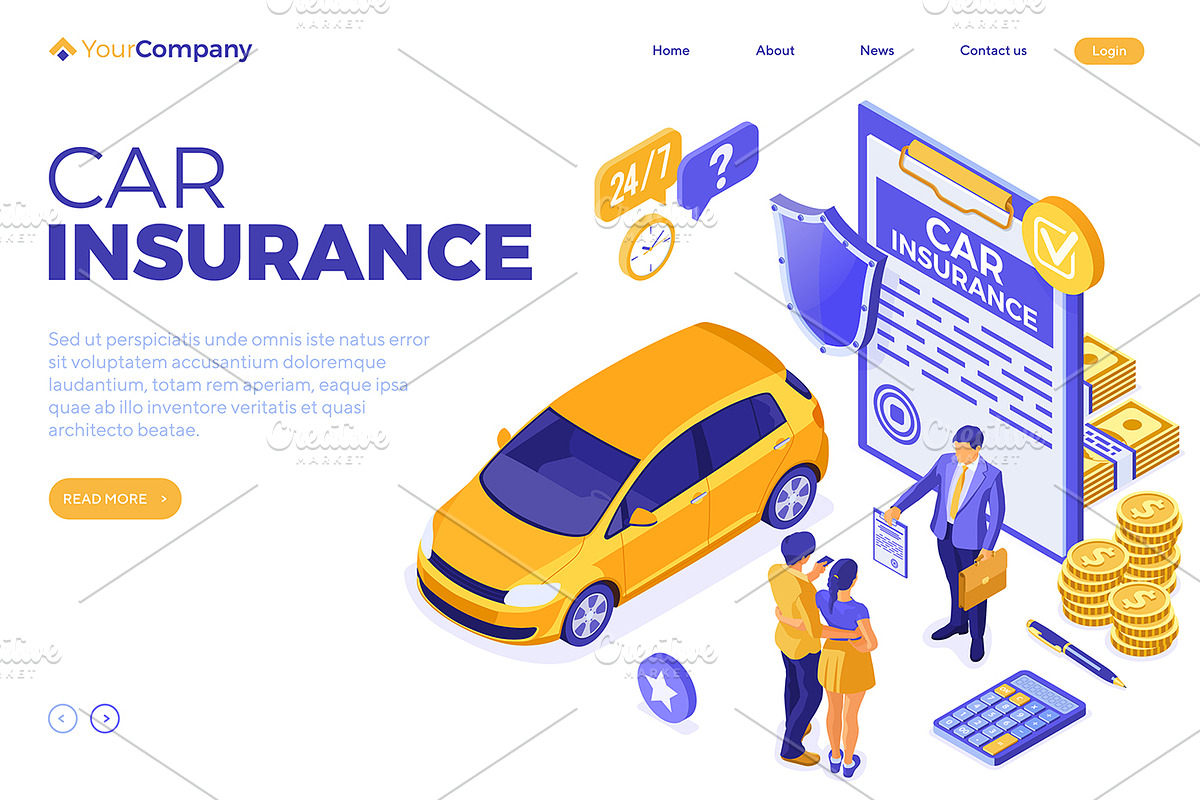 Car Home Insurance Services Concepts, a Finance Illustration by TAlex (Photo 6 of 6)