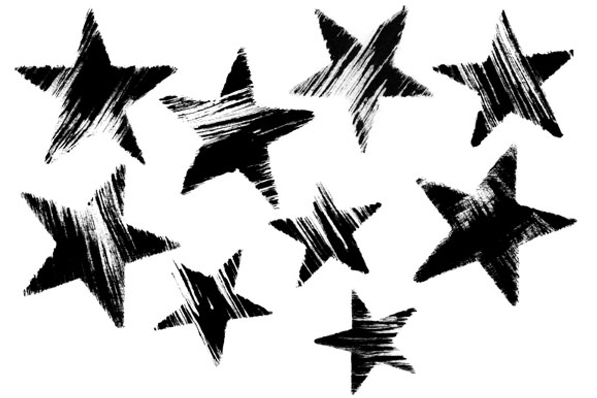 Handmade Monoprint Stars Clipart, a Texture Illustration by Colors on Paper (Photo 3 of 3)