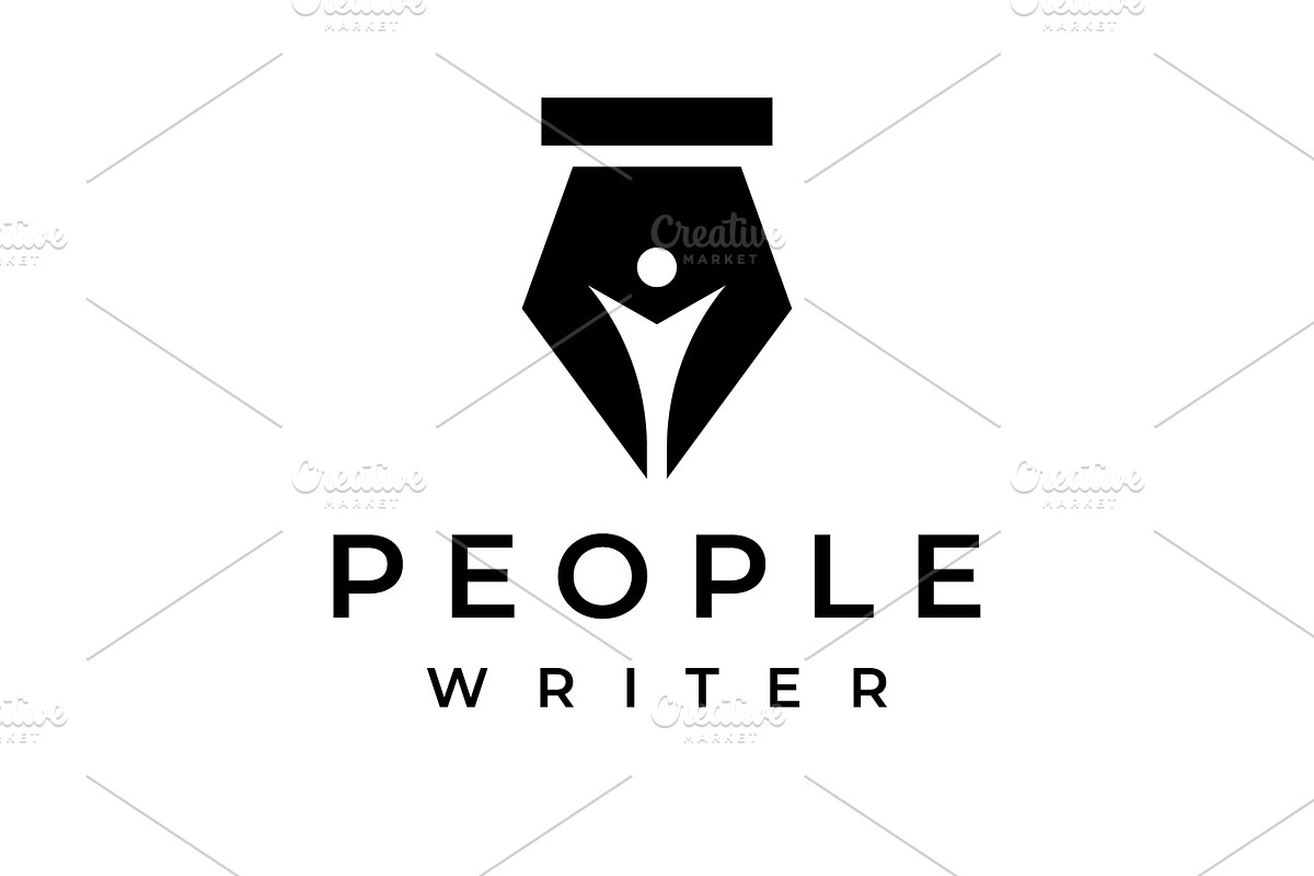 Vintage quill pen feather logo, a Branding & Logo Template by LOGOCREATIVE