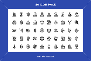 Easter icons, an Outline Icon by Wencory