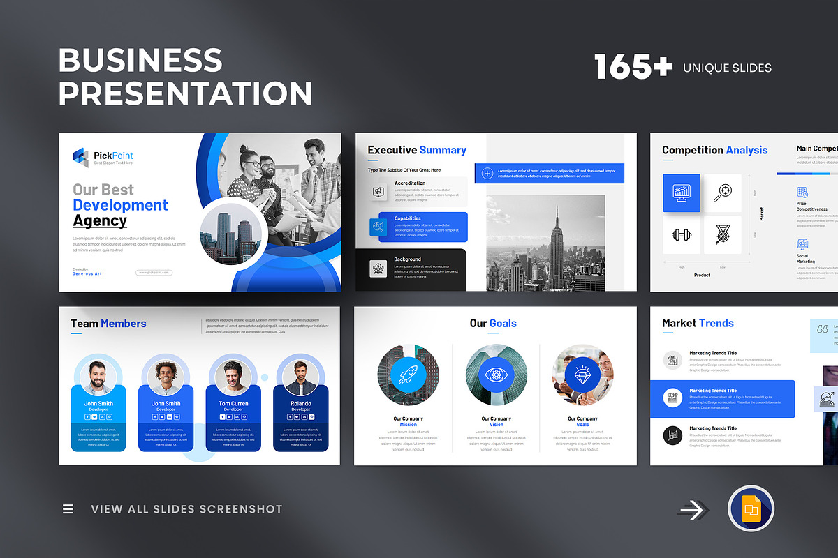 Business Google Slides Presentation, a Presentation Template by GenerousArt (Photo 1 of 20)