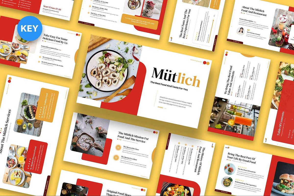 Mutlich - Food Keynote Templates, a Presentation Template by Fit-tee (Photo 1 of 6)