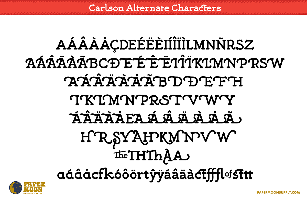 Carlson Monoline Pen & Ink Font, a Font by Paper Moon Graphic Supply (Photo 3 of 11)