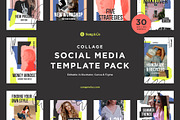 Collage Social Media Template Pack, a Templates & Theme by sungandco (Thumbnail 1 of 6)