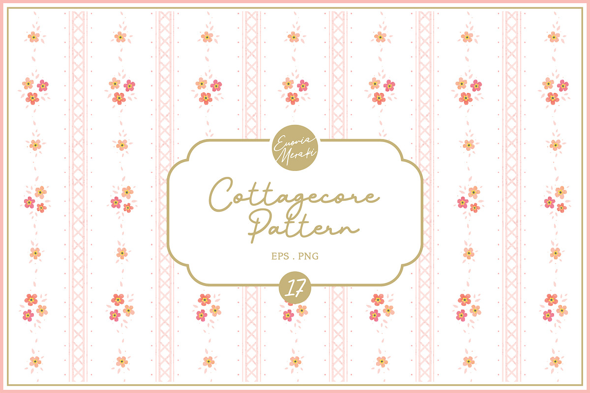 Cottagecore Pattern 17 Shabby Flower, a Pattern Graphic by Euonia Meraki (Photo 1 of 15)