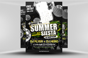 Summer Siesta Flyer Template, a Flyer Template by FlyerHeroes