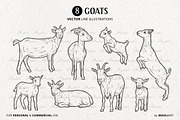 Goat & Baby Goat SVG Clipart Set, an Animal Illustration by MadliArt (Thumbnail 3 of 4)