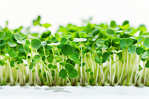 Microgreen broccoli on white background, a Food & Drink Photo by AlyaAnd