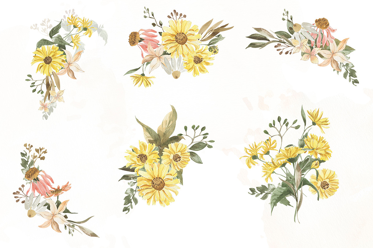 Early autumn, watercolor flowers, a Decorative Illustration by Love Watercolor Store (Photo 6 of 13)