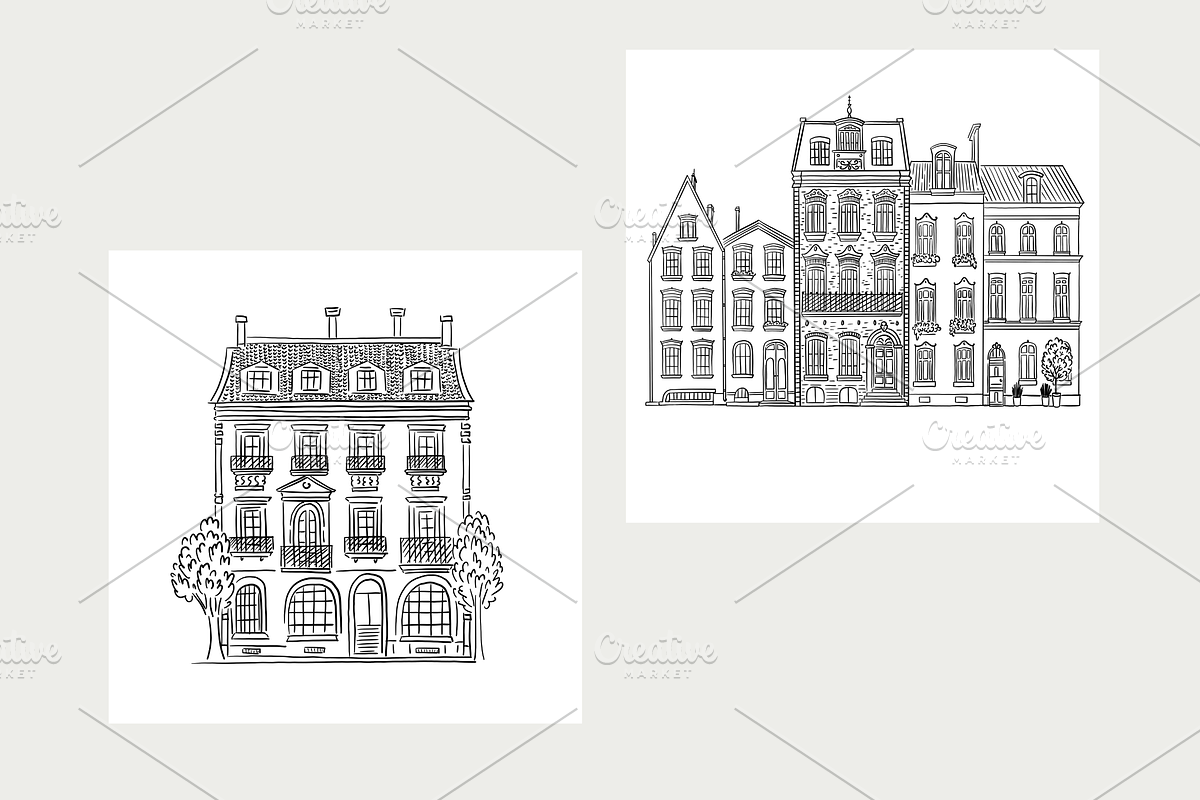 Architecture Procreate stamp brushes, a Brush Add-On by Veronika Gotovceva (Photo 8 of 9)