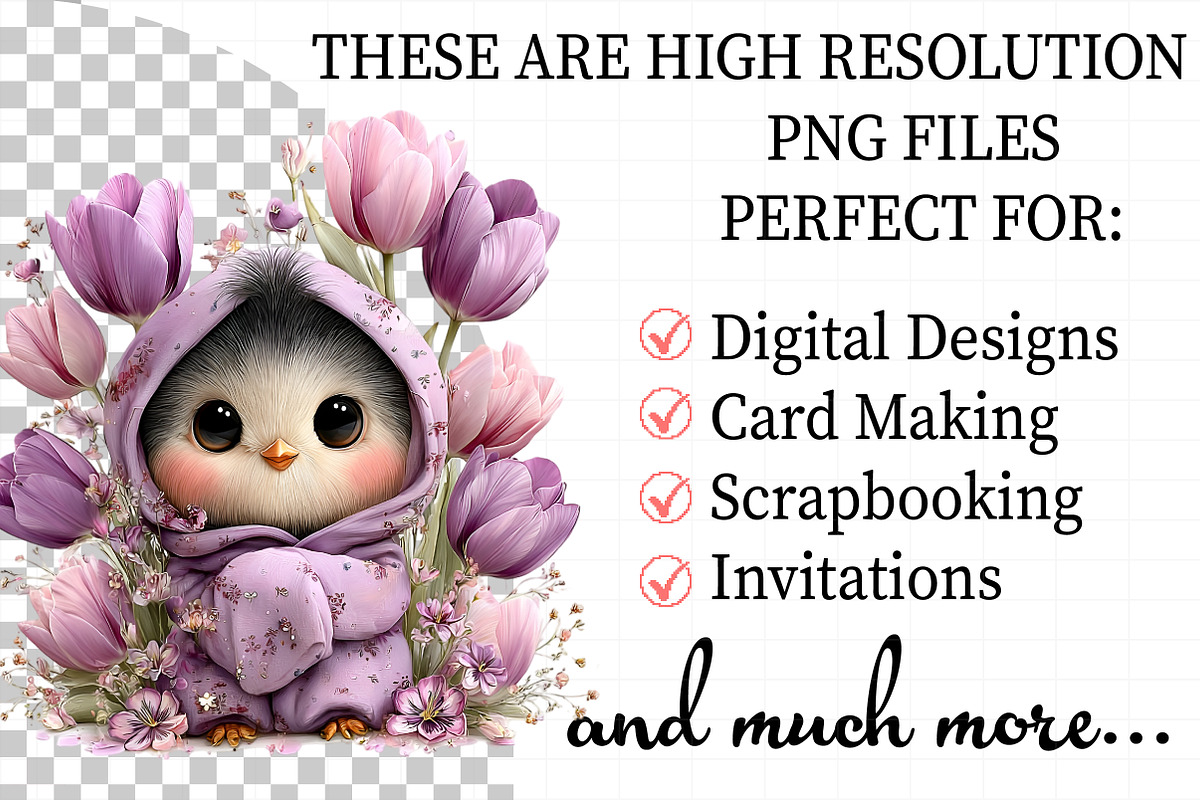 Whimsical Easter Birds Clipart, an Illustration by Daily.Designs (Photo 2 of 8)