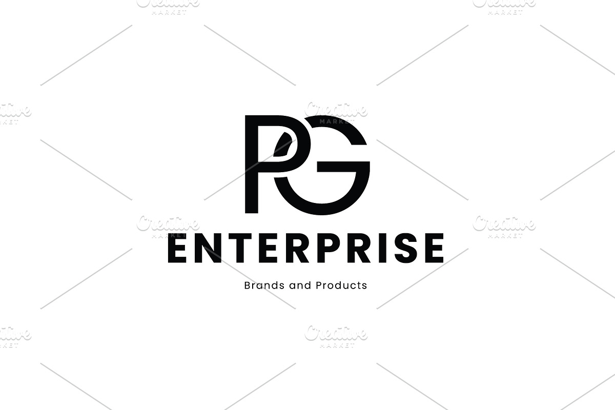 Alphabet letters logo GP, PG,G and P, a Branding & Logo Template by Walldecorated (Photo 2 of 2)