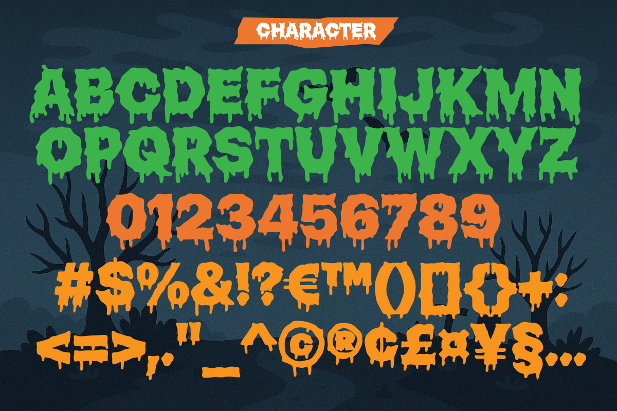 Zombie Hunger Halloween Zombie Font, a Blackletter Font by Ronny Studio (Photo 8 of 9)