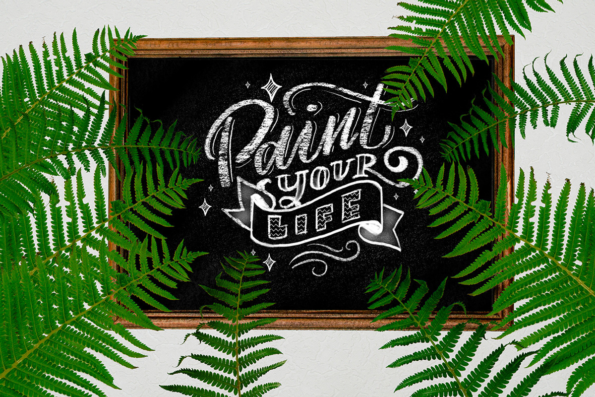 Retro Chalkboard and Fern creator, a Product Mockup by Letter Elfa Studio (Photo 6 of 7)