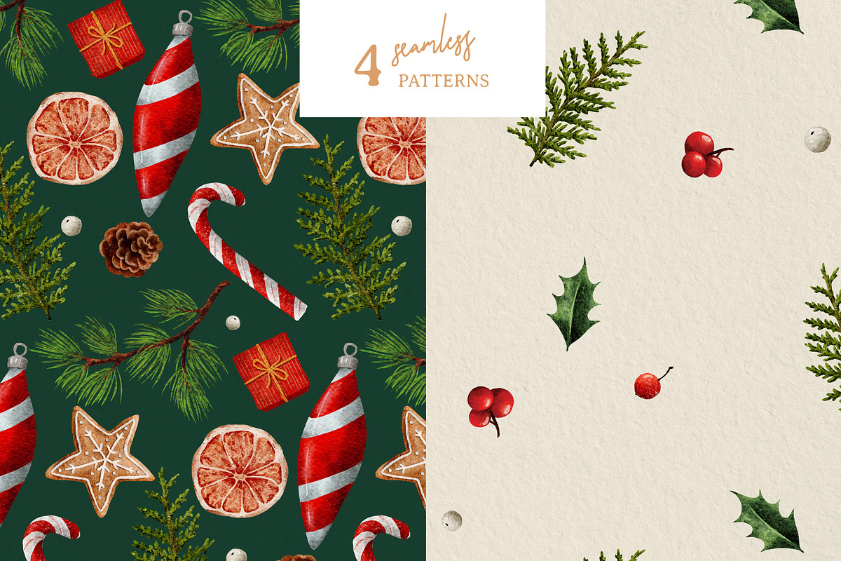 Christmas Vibrant Watercolor Set, an Object Illustration by Cyrografik Shop (Photo 8 of 8)