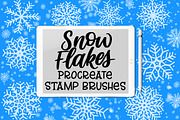 Snowflake Procreate Stamp Brushes, a Brush Add-On by Alexis Gentry (Thumbnail 1 of 8)