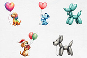 Balloon Dog Sublimation Clipart, an Illustration by CrexoraLab (Thumbnail 3 of 5)