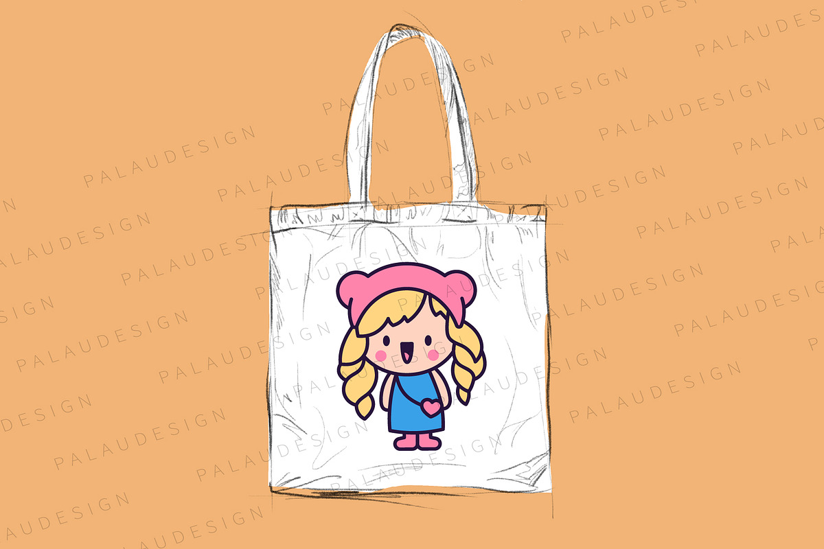 Cute Kawaii Chibi Girls Characters, a Person Illustration by Palau (Photo 7 of 12)
