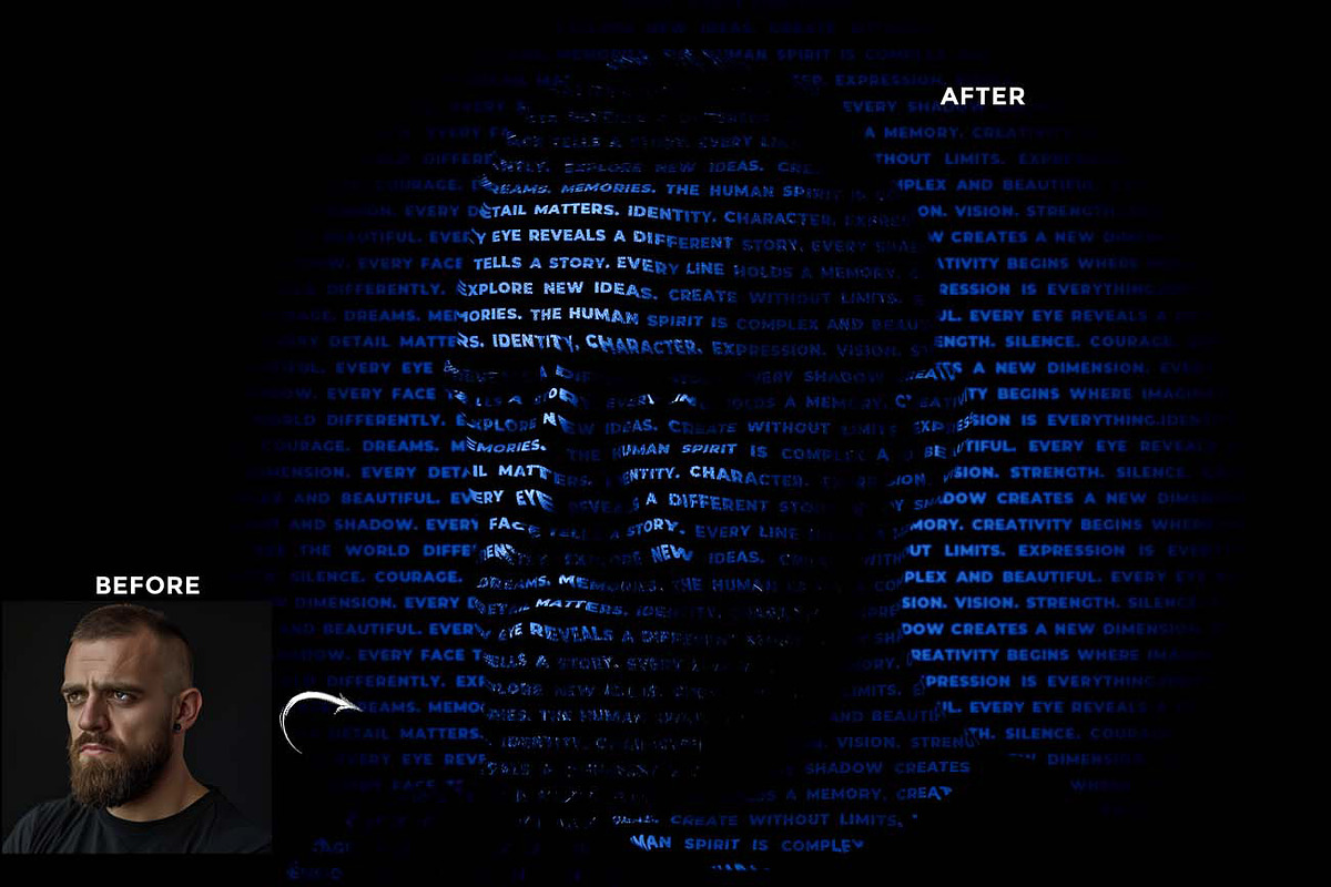 TYPOGRAPHY DISPERSION FX, an Action Add-On by Studio Retouch (Photo 3 of 10)