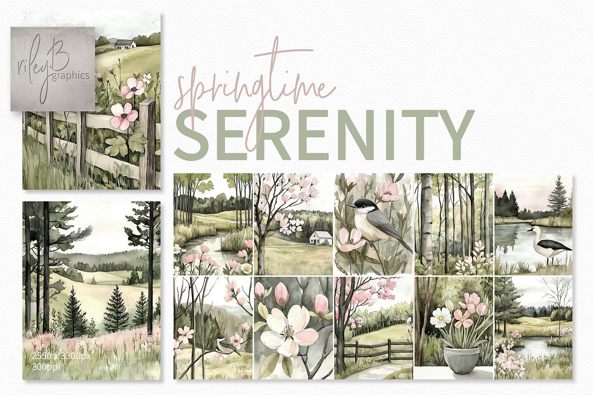 Springtime Serenity, a Decorative Illustration by rileyBgraphics (Photo 1 of 7)