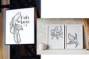 Fishes. Line art collection, an Animal Illustration by DamriNa art (Thumbnail 3 of 5)