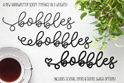 Bobbles: Script Font in 3 Weights, a Script Font by Missy Meyer (Thumbnail 1 of 9)