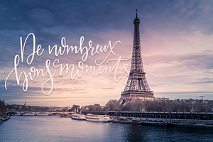 French Christmas Lettering Overlays