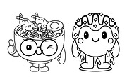 Kawaii Japan Food Coloring Book 01, an Education Illustration by MEDZ (Thumbnail 3 of 3)
