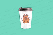Cute Kawaii Capybaras Valentines Day, an Animal Illustration by Palau (Thumbnail 5 of 12)