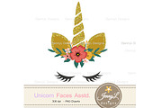 Flower Unicorn Clipart, an Illustration by JennyL Designs (Thumbnail 4 of 5)