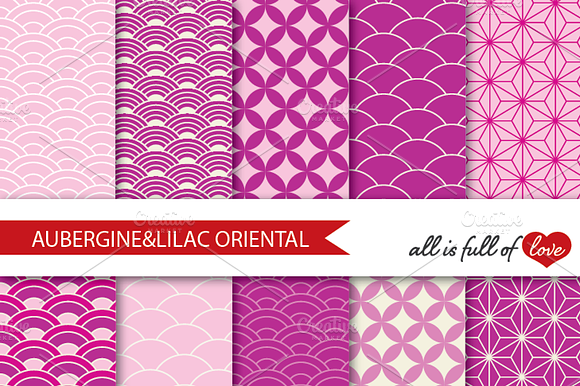 Pink Purple Scrapbook Paper Pack preview 2