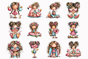 Cute Beach Girls Clipart, a Seasonal Illustration by Design Market (Thumbnail 3 of 4)