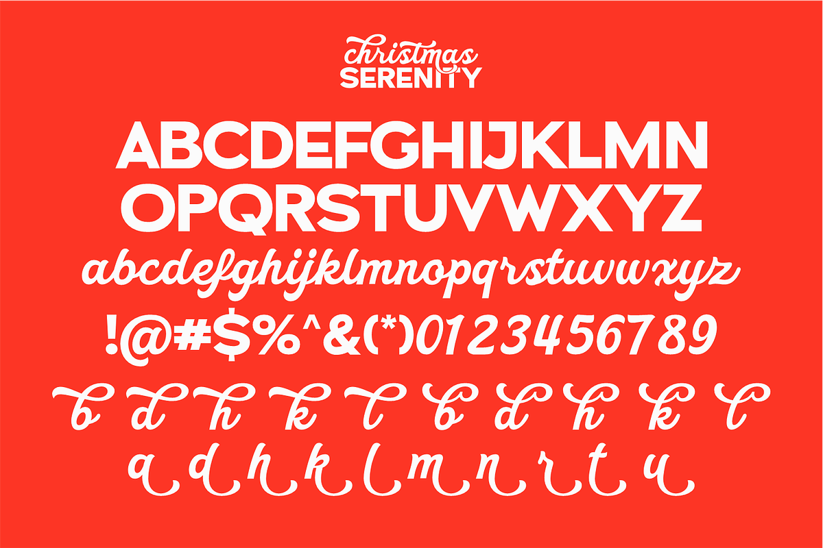 Christmas Serenity - Mix Font, a Script Font by Keithzo (Photo 8 of 8)