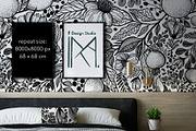 Endless Garden. Black&White pattern, a Pattern Graphic by Marta & Livonka (Thumbnail 2 of 9)