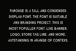 Paroxge - Modern Logo Sans Font