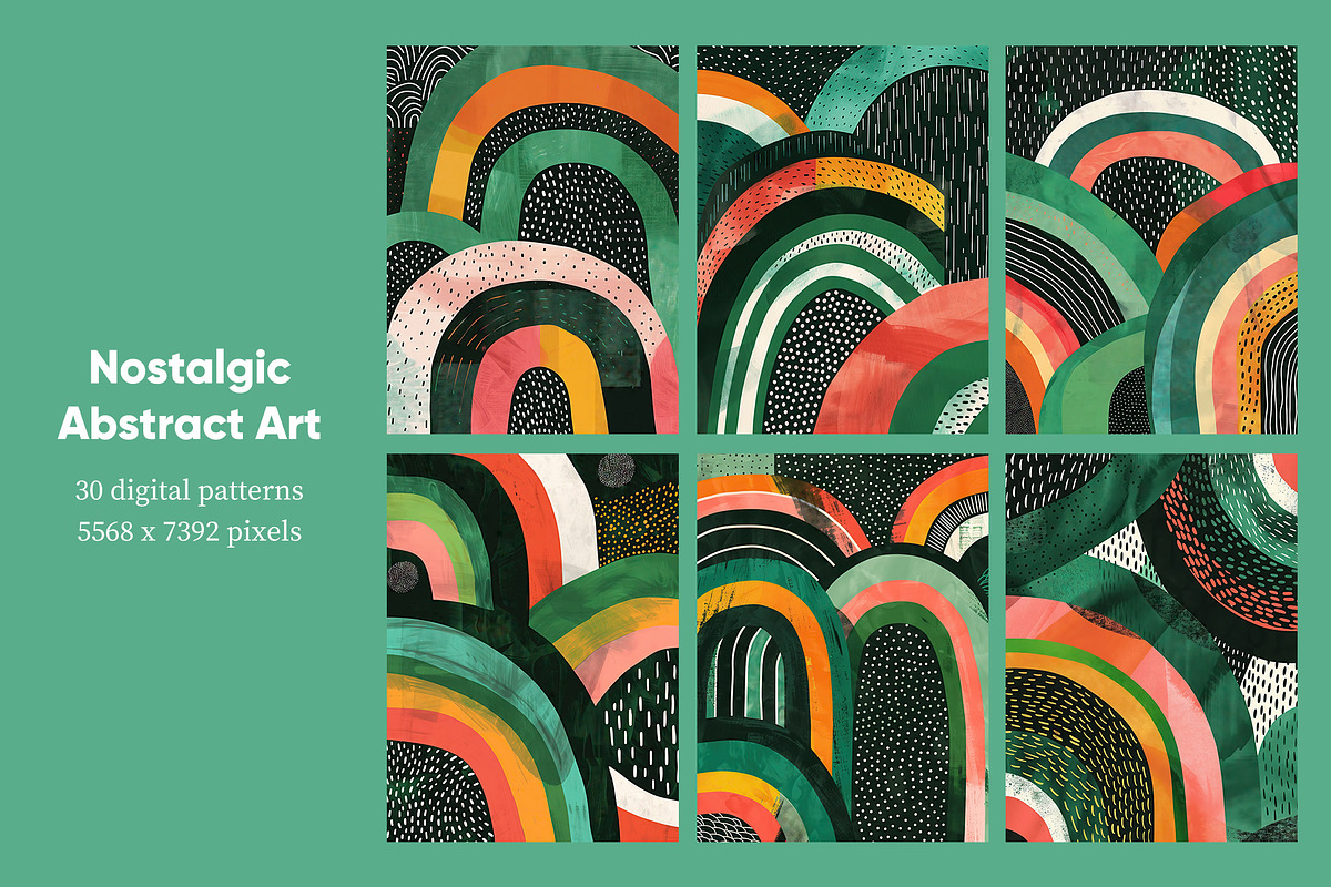 Nostalgic Abstract Art, a Decorative Illustration by Housui Patterns (Photo 5 of 8)