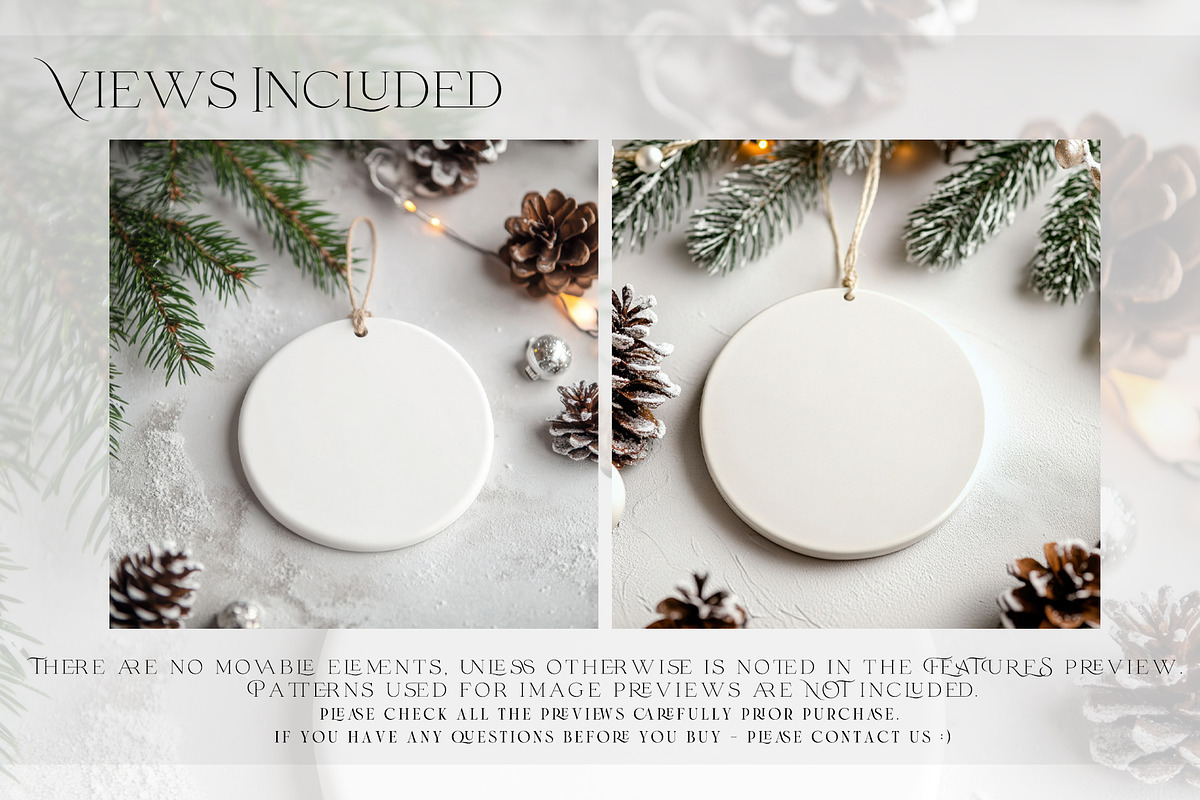 Christmas Ceramic Ornament Mockups, a Product Mockup by mock-ups (Photo 2 of 8)