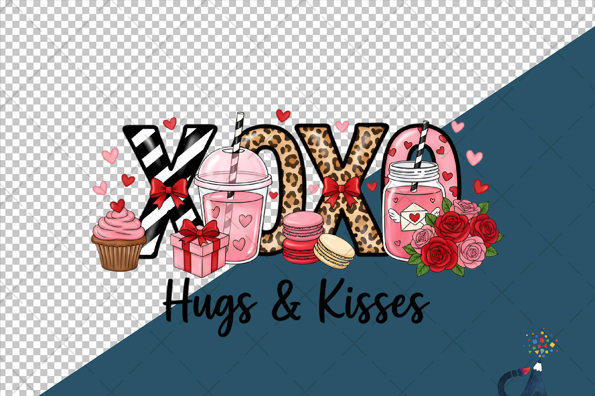 Xoxo Coffee Cup Valentine Png, an Illustration by Creative Art (Photo 6 of 6)