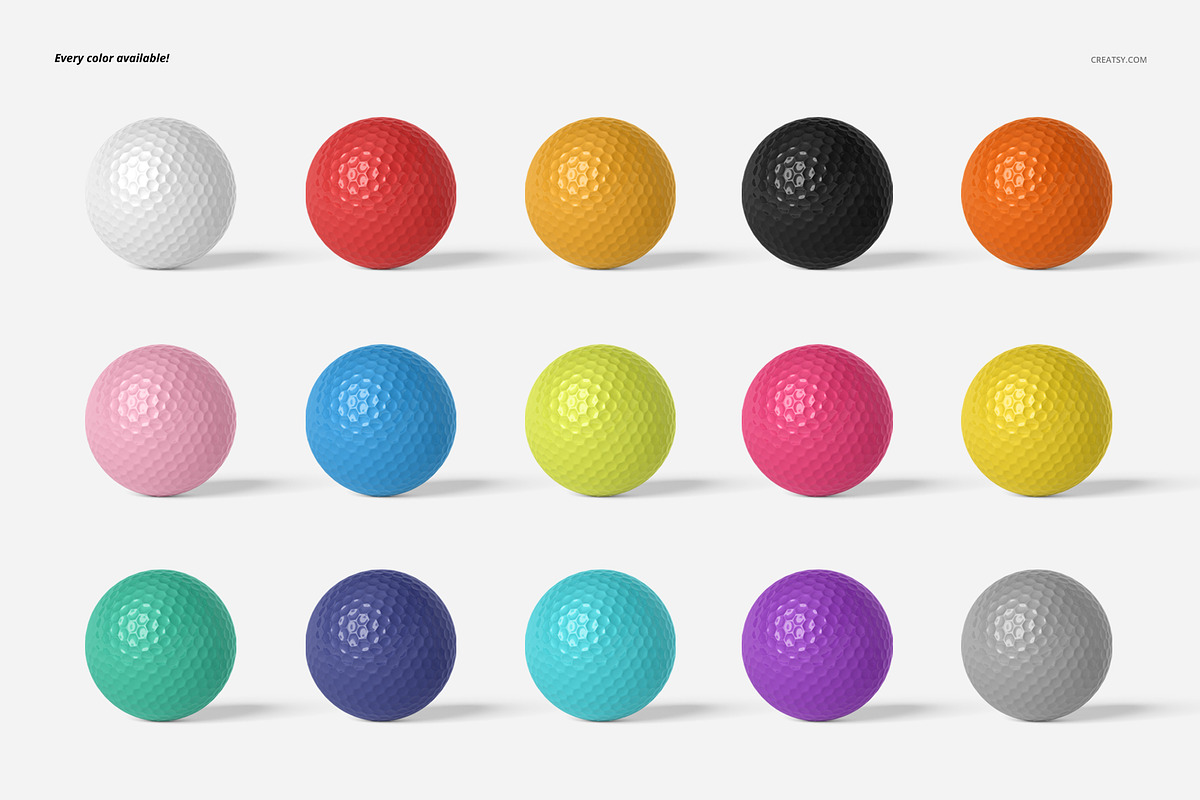 Golf Ball & Accessories Mockup Set, a Merchandise Mockup by creatsy5 (Photo 3 of 17)