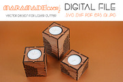 Candle Holder Vector File 4 LaserCut, an Object Graphic by MaramadeLaser (Thumbnail 1 of 5)