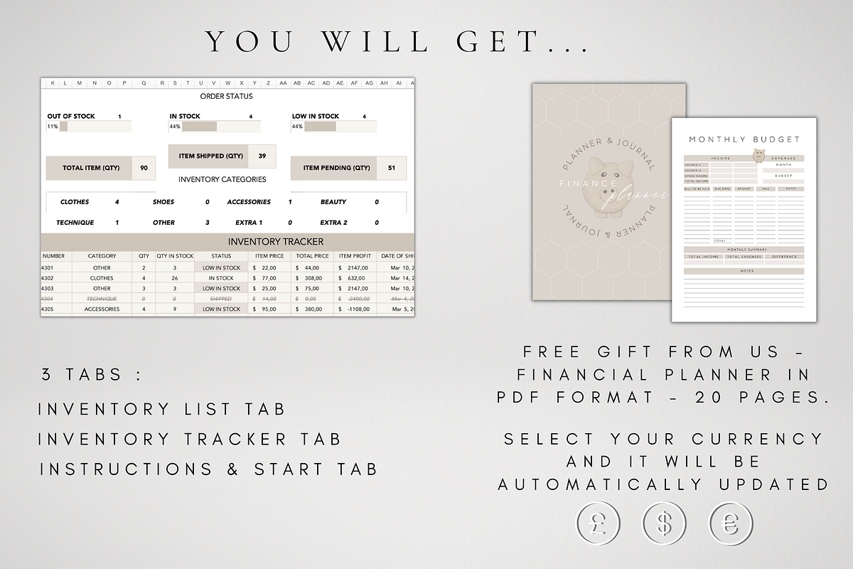 Mc Excel Inventory Tracker Template, a Templates & Theme by BRANDcontent