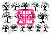 Laser Cut Tree Silhouettes Bundle, a Graphic by hafijul (Thumbnail 1 of 10)