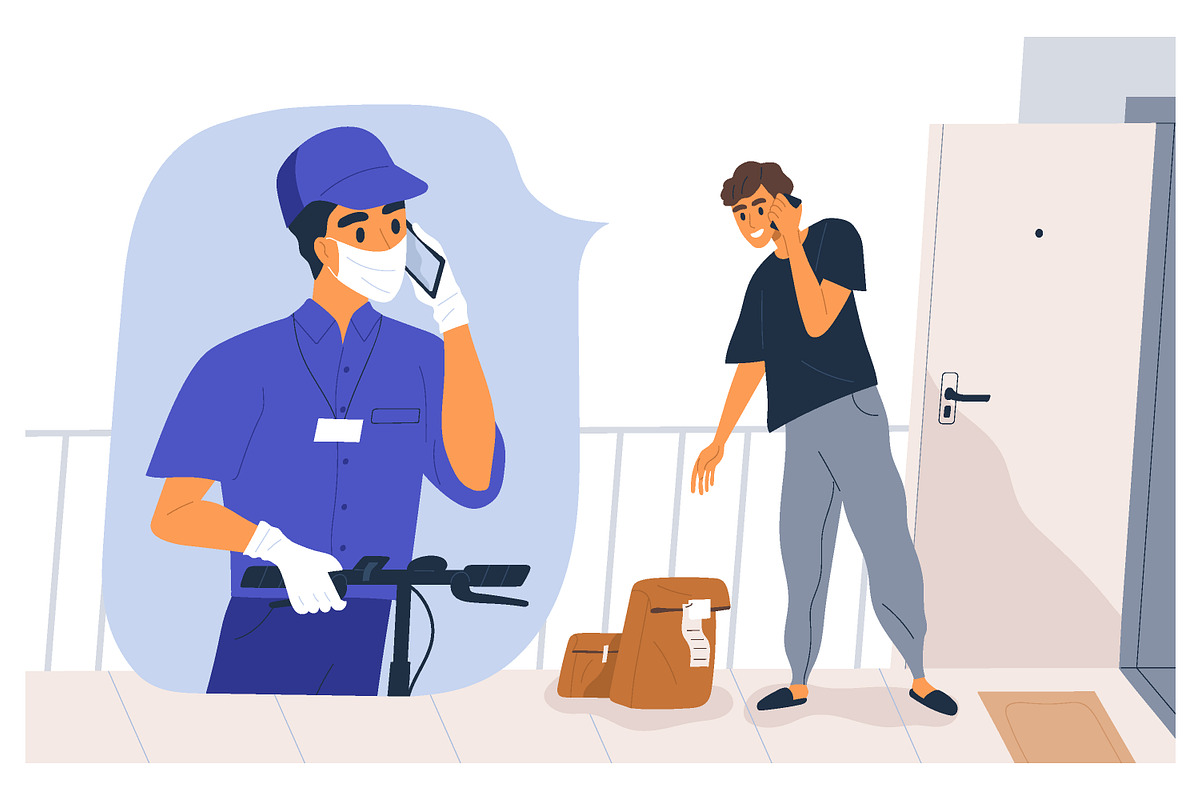 Contactless delivery, a Person Illustration by Good Studio (Photo 2 of 3)