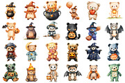 Halloween Cute Bear Clipart, an Illustration by Daily.Designs (Thumbnail 2 of 3)